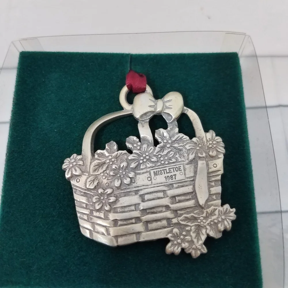 Longaberger Pewter Basket Ornaments 85 86 87 88